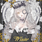 白色蝴蝶兰与花花华夫饼。..._涂鸦王国 原创绘画平台 www.poocg.com