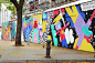 barcelona Collaboration colorful duo Graffiti ILLUSTRATION  Mural pattern streetart wall