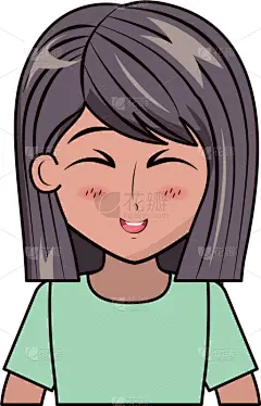 日本漫画风格,女孩,分离着色,可爱的,肖像,图像,可爱,自然美,性格,面部表情