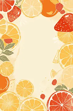 AI数字艺术夏季冰激凌元素花纹背景图
