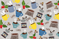 bakery dessert pattern vector illustration design 