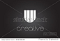 U Creative Letter Logo Design With White and Black Lines.