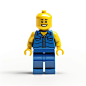 The Iconic Lego Man A Poster Featuring a Patent Drawing on a Clean White Background