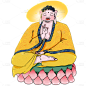 卡通手绘如来佛西游记元素贴纸