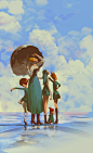 Little Women on the beach