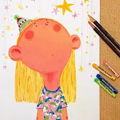 简单又可爱的油画棒头像，你值得拥有