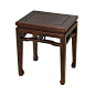 实木方凳中式仿古矮凳明式古典榆木琴凳原木梳妆凳客厅榫卯小凳子