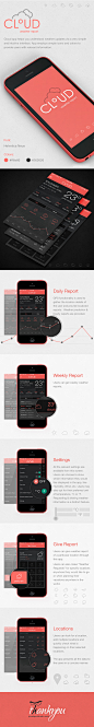 Cloud Weather App : Cloud app will help you understand the updates about weather through a very simple and intuitive interface. Combined with simple icons and colors, cloud app chooses to provide you the most relevant information you need. Users can make 