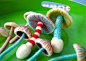 Needle-felted Mushrooms