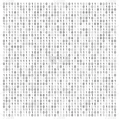 抽象矢量图与二进制代码。数字技术结构