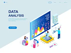多种类型的时尚高端的2.5D等轴等距应用程序APP UI KITS开发着陆页海报插画banner设计模板大集合