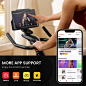 Amazon.com : MEKBELT Exercise Bike, Indoor Cycling Stationary Bike Supports Bluetooth Connection, Smart Magnetic Bike with 100 Level Resistance Works with Multiple Fitness Apps for Home Use (Black) : Sports & Outdoors