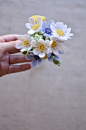 Daisy Dandelion & Wildflower Felt Flower Bouquet от LeaphBoutique: 