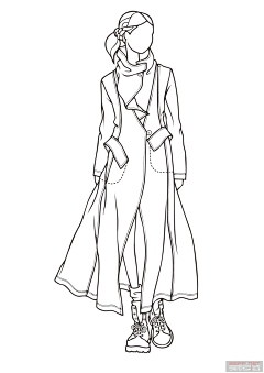 JIAHB采集到【绘画】服装线稿