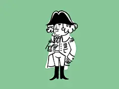 我的矮个子国王❤️设计涂鸦搞笑Illo插画哈哈拿破仑矮个子国王素描