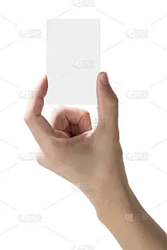 手上的空白卡片