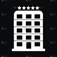 五星级酒店图标插画设计