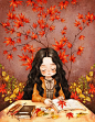 童话风女生插画作品欣赏