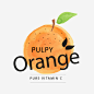 橙色多汁果汁水果标签_新图网 https://ixintu.com 橙色 多汁果汁 水果 水果标签 黑色 英文