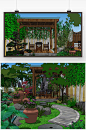中式私人庭院景观设计SU模型