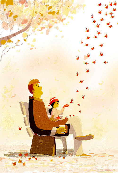 暖暖亲情法国插画家pascalcampion作品赏析