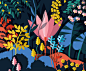 饱和的色彩和图腾意象的线条:Kiki Ljung插画