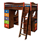 Room Magic - Room Magic Star Rocket Loft Bed, Chocolate - Its a bunk bed...it's a desk...it's a dresser...it's playhouse...it's Loft Magic! This adorable loft bed is made with solid hardwood in a dark chocolate finish and includes a 5 drawer dresser and 2