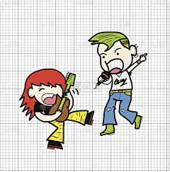 音乐家漫画素描
