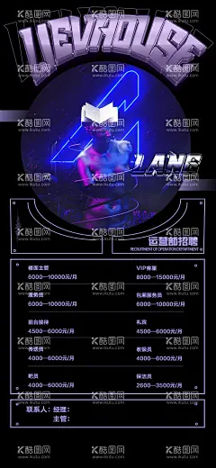 夜店 酒吧 招聘海报  - 源文件下载【酷图网】招聘,海报,夜店,运营部,设计,