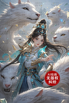 AI版权图库采集到【原创】古风女 仙侠