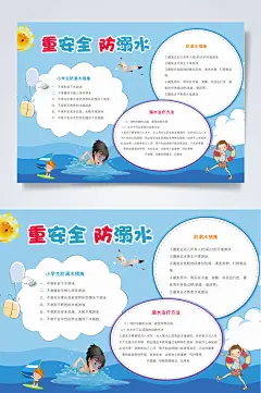 重安全防溺水小报WORD-众图网