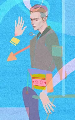 绥逼  的插画 新闻联播和卤鸡蛋