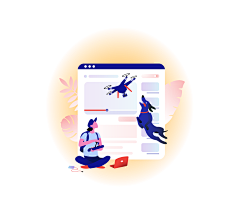 晓呆羊采集到画-扁平风-ui