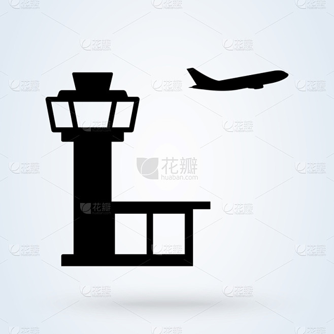 绘画插图,计算机图标,机场,矢量,航空管制中心,建筑体,现代,极简构图,旅途,安全