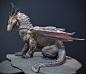Jaemin Kim`s dragon textured, Maria Panfilova : Made a texture for the dragon I sculpted earlier.<br/>The geometry is decimated highpoly. I used 5x4k texture sets for the creature.<br/>For rendering used GTX 1070 graphic card.<br/>The gr