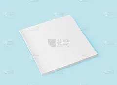 现实的白皮书模拟模板在蓝天的背景。杂志空白封面。矢量插图。