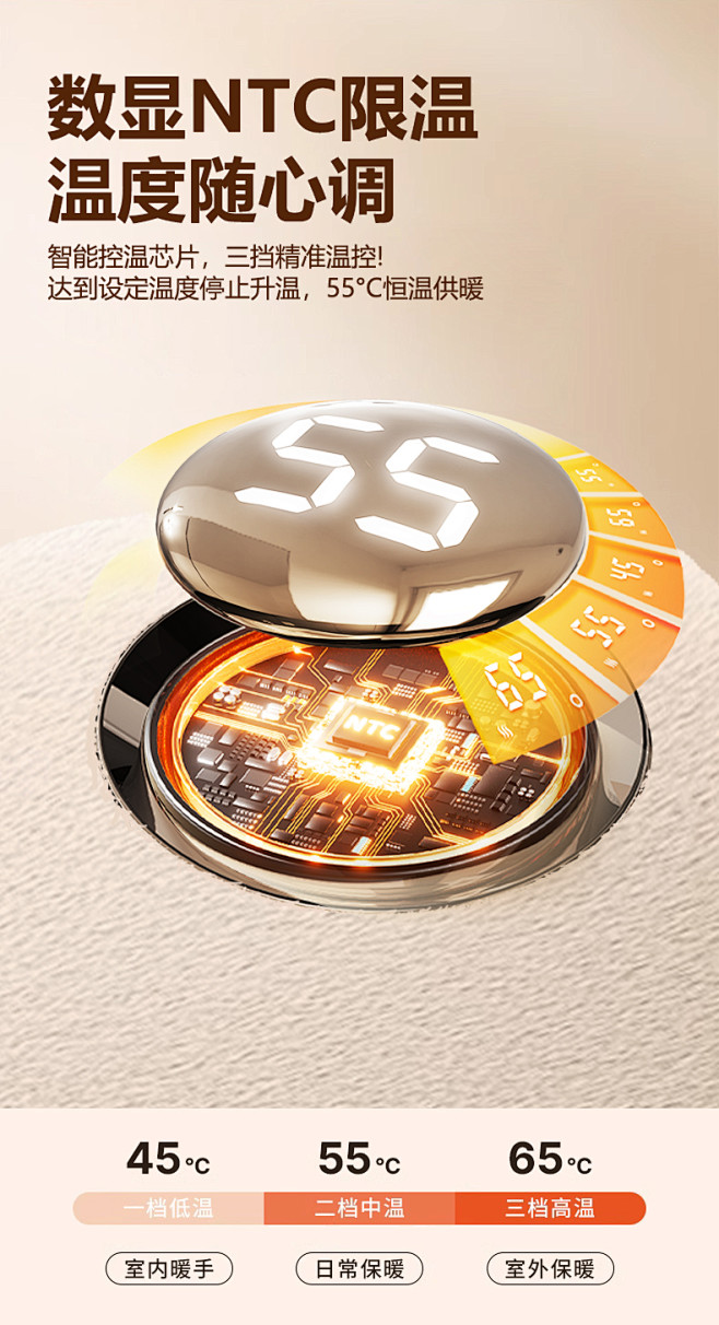 暖手宝2023新款充电宝二合一石墨烯暖手...
