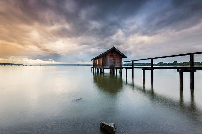 天空 湖水 风景 景观 自然 摄影_背景...