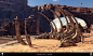 Desolation of Mordor DLC dragon bones in game, Phil Liu : I was responsible for modeling and texturing the dragon bones in the desert Level. This was really fun and challenging to figure out the design without concept art. 

Other environment artists resp