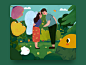 Spring spring couple emotion design illustration