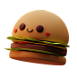 3D Illustration Icon Burger