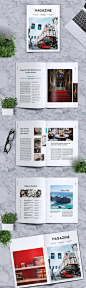 源文件-时尚简约优雅的旅游杂志品牌手册画册楼书设计模板