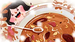 传统节日腊八喜庆插画海报展板