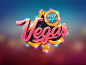 Vegas Slot Game Logo logo typography design art lettering type casino game