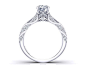 Solitaire Diamond Engagement Ring 1140 3