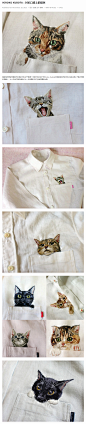 Hiroko Kubota：衬衫口袋上的猫咪_想象家 - 用想象力换一种生活方式