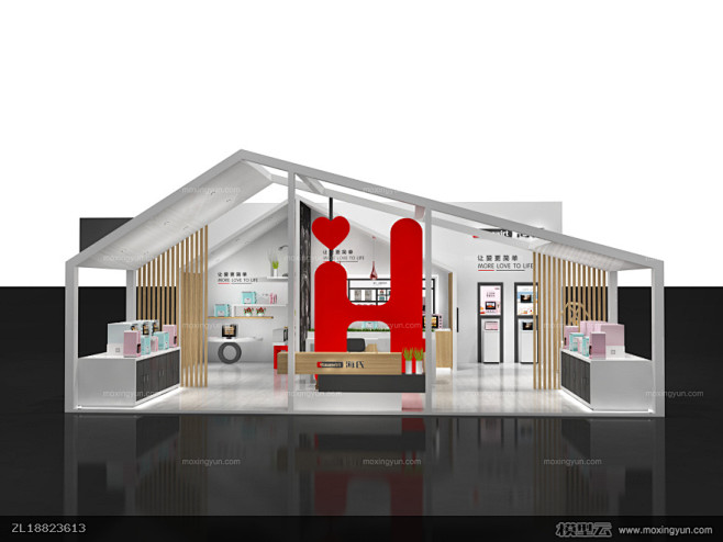 3DMAX青岛海氏电器展览展示展台模型_...