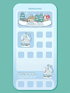 ❄️水晶球邦妮兔冬季壁纸分享