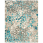 Pless Abstract Area Rug in Gray/Blue