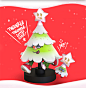 NikuPark白色圣诞小树宝潮玩